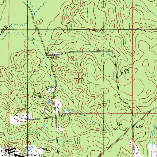 Topographic Map of Truxno Oil Field, LA