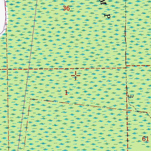 Topographic Map of Tunica Swamp, LA