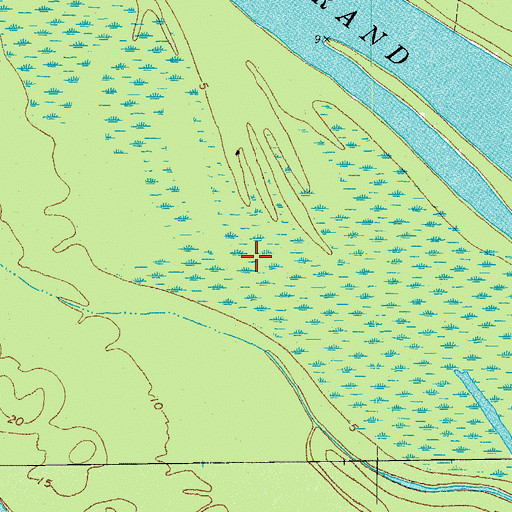 Topographic Map of Turkey Island, LA