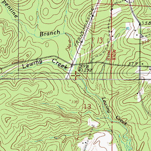 Topographic Map of Turpentine Branch, LA