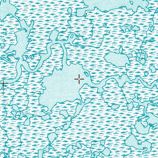 Topographic Map of Turtle Bayou, LA
