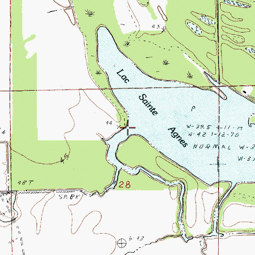 Topographic Map of Twisty Bayou, LA