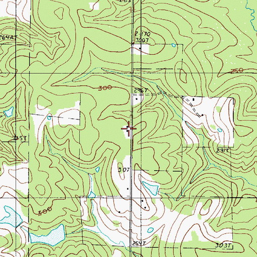 Topographic Map of United Church, LA