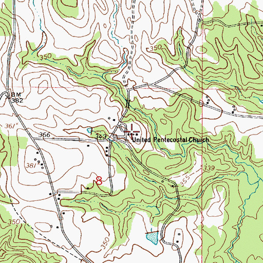 Topographic Map of United Pentecostal Church, LA