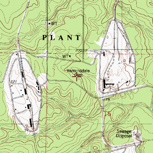 Topographic Map of Vanorsdale Cemetery, LA