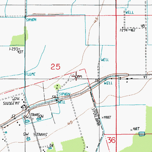Topographic Map of Veillon Cemetery, LA