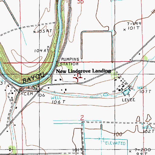 Topographic Map of Victory Missionary Church, LA