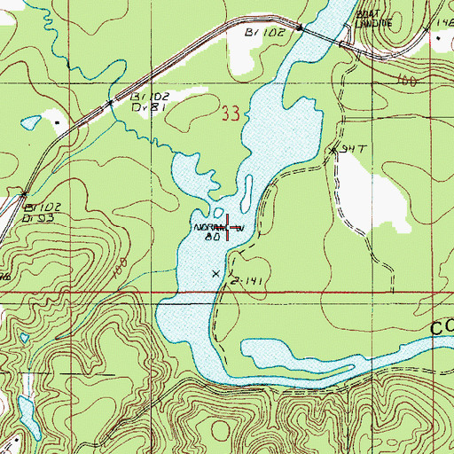 Topographic Map of Village Creek, LA
