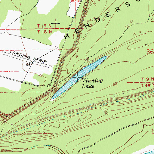 Topographic Map of Vinning Lake, LA