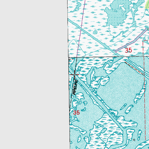 Topographic Map of Voss Canal, LA