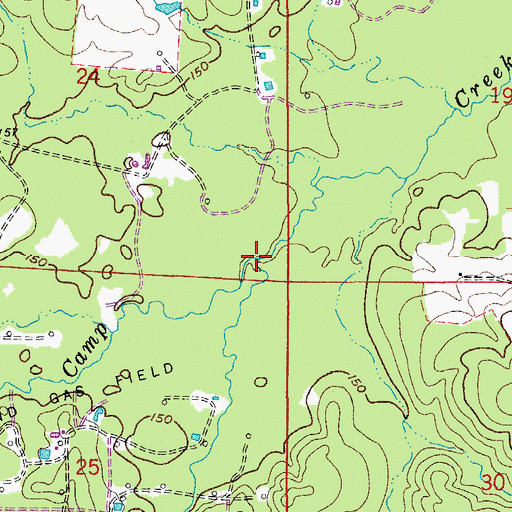 Topographic Map of Richland Creek, AR
