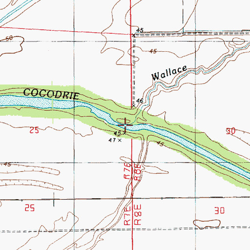 Topographic Map of Wallace Bayou, LA