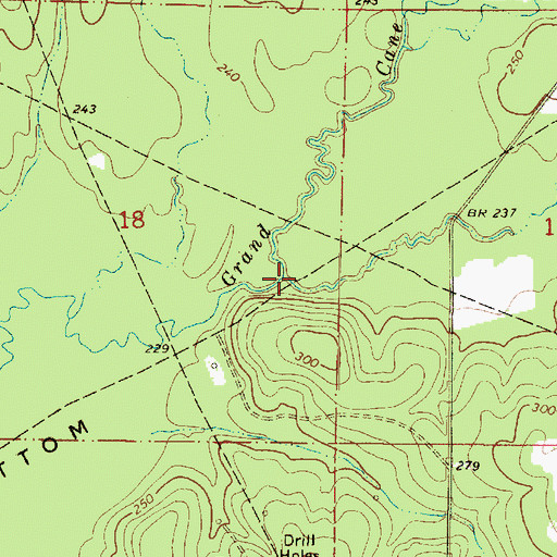 Topographic Map of Wallace Creek, LA