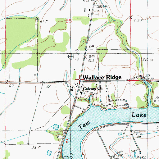 Topographic Map of Wallace Ridge, LA