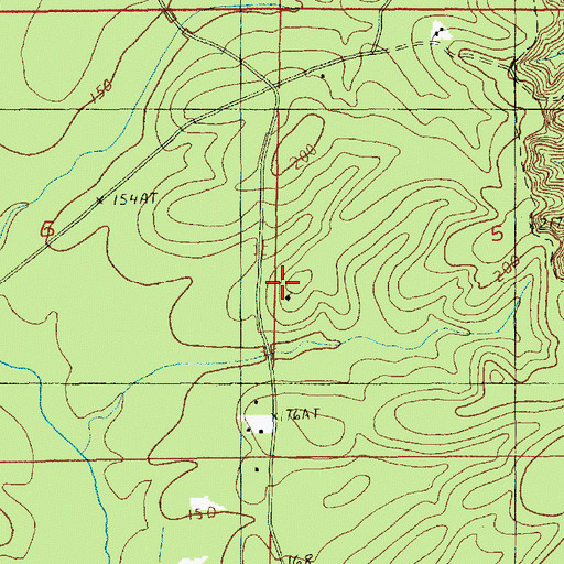 Topographic Map of Ward 5 Church, LA