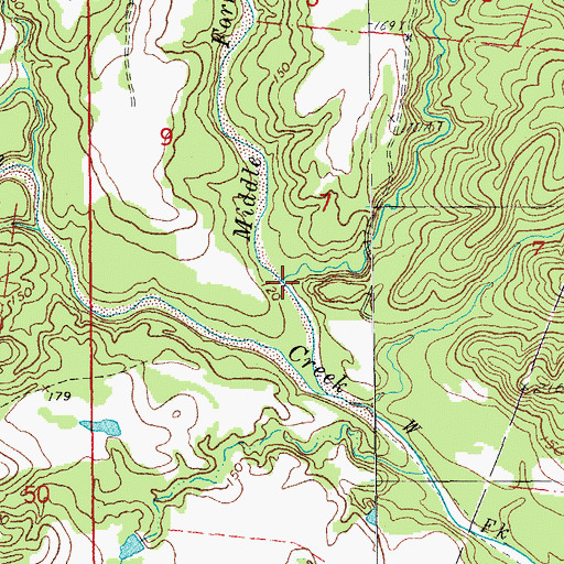 Topographic Map of Waterhole Branch, LA