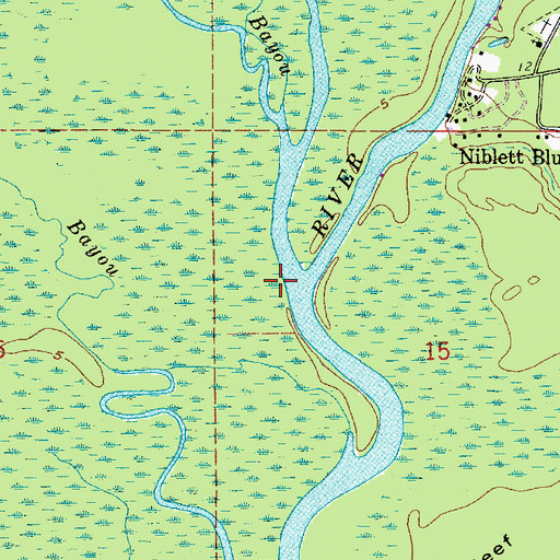 Topographic Map of Watson Bayou, LA