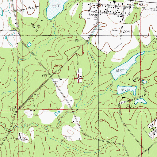 Topographic Map of Webster Cemetery, LA