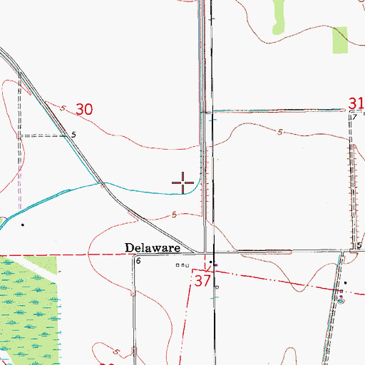 Topographic Map of Weeks Canal, LA