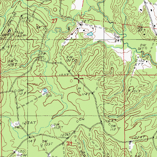 Topographic Map of West Catahoula Lake Oil Field, LA