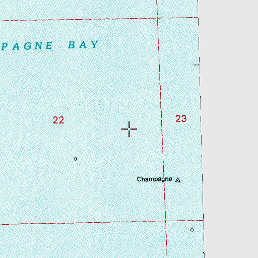 Topographic Map of West Champagne Bay, LA