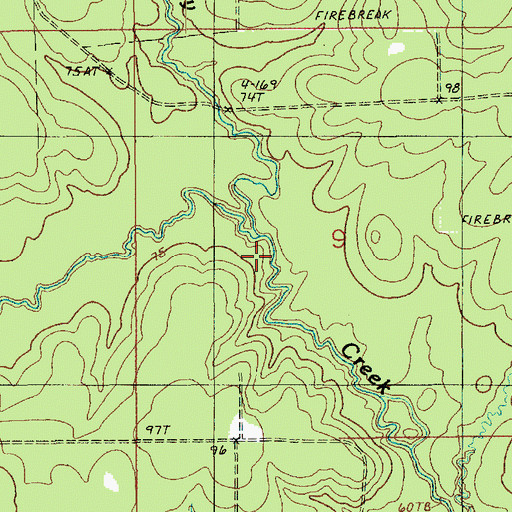 Topographic Map of West Fork Caney Creek, LA