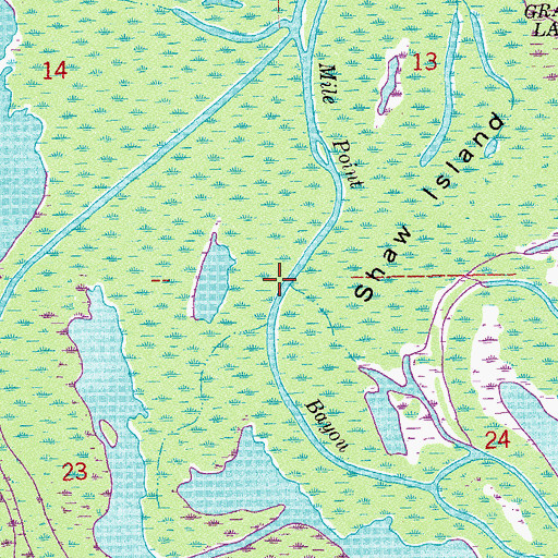 Topographic Map of West Fork Chicot Pass, LA