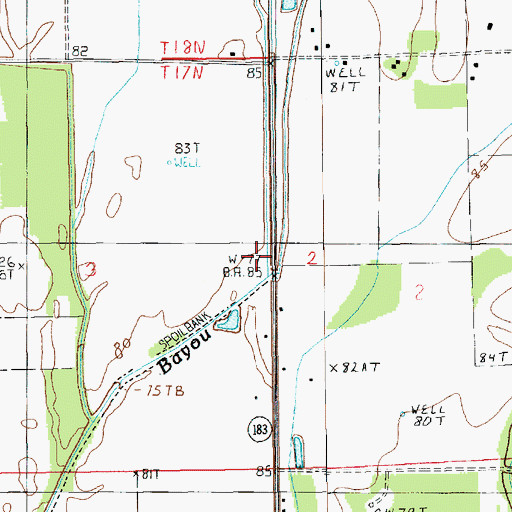 Topographic Map of West Fork Creek, LA