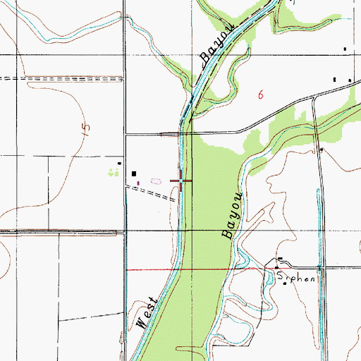 Topographic Map of West Grand Marais Ditch, LA
