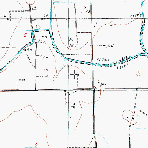 Topographic Map of West Gueydan Oil and Gas Field, LA