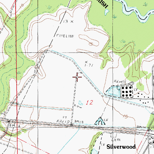 Topographic Map of West Mermentau Oil and Gas Field, LA