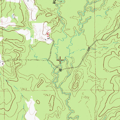 Topographic Map of West Toro Creek, LA