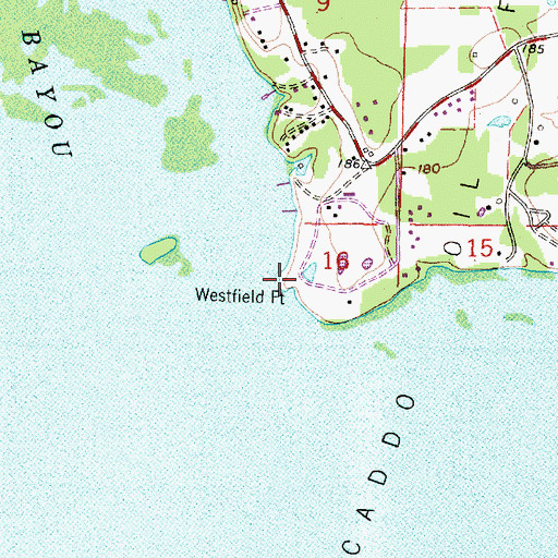 Topographic Map of Westfield Point, LA
