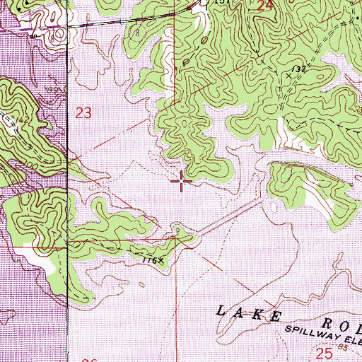 Topographic Map of White Branch, LA