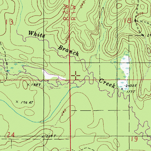 Topographic Map of White Branch, LA