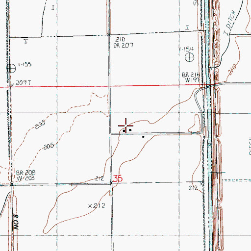 Topographic Map of Ridgeview Church, AR