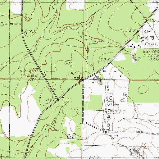 Topographic Map of White School, LA