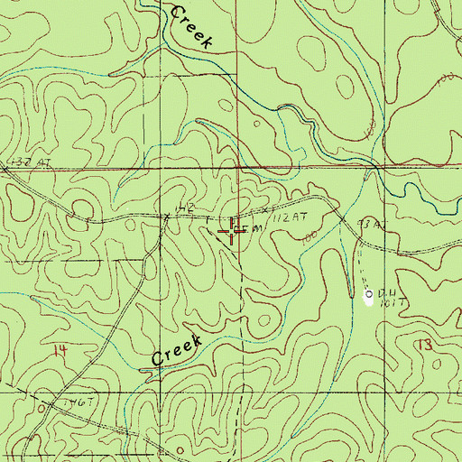Topographic Map of Whitehead Cemetery, LA