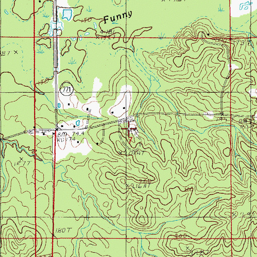 Topographic Map of Wilbanks Cemetery, LA
