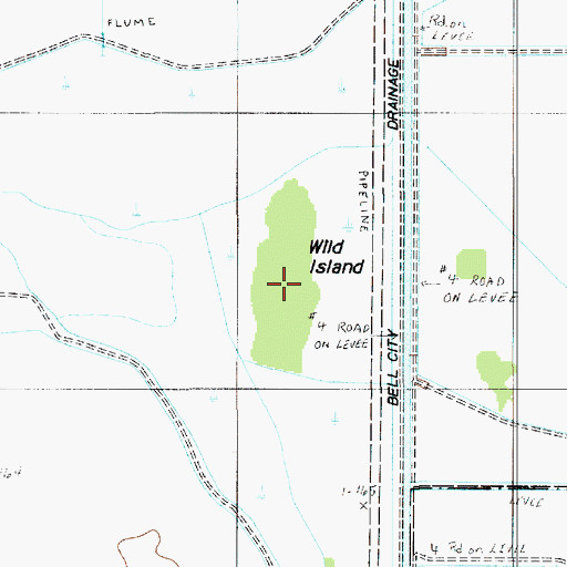 Topographic Map of Wild Island, LA