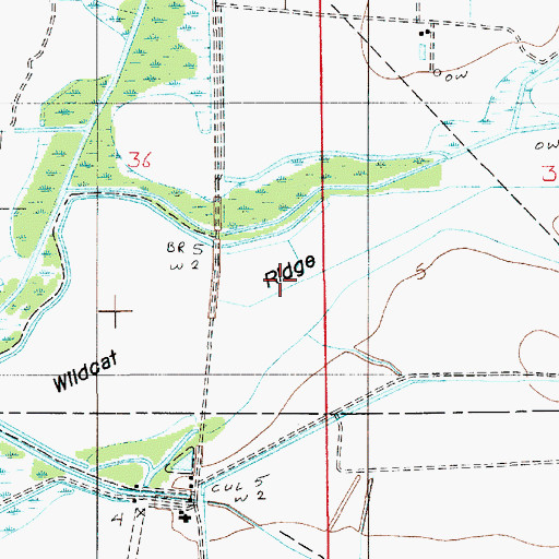 Topographic Map of Wildcat Ridge, LA