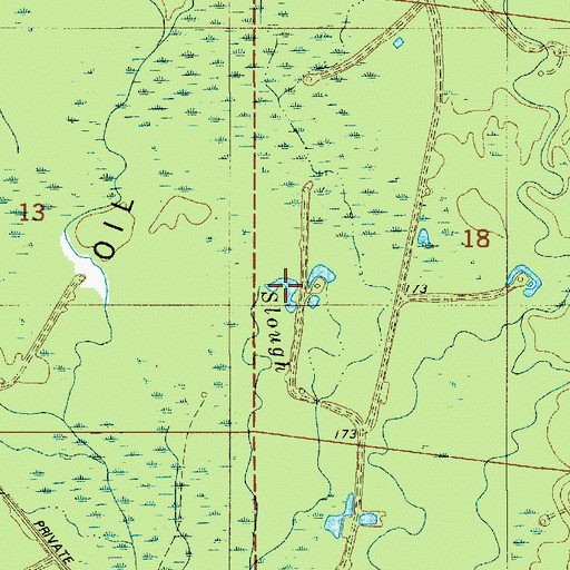 Topographic Map of Wildcat Slough, LA