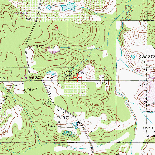 Topographic Map of Wilder Cemetery, LA