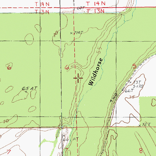 Topographic Map of Wildhorse Bayou, LA