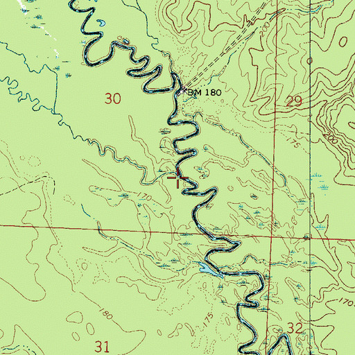 Topographic Map of Riley Branch, AR
