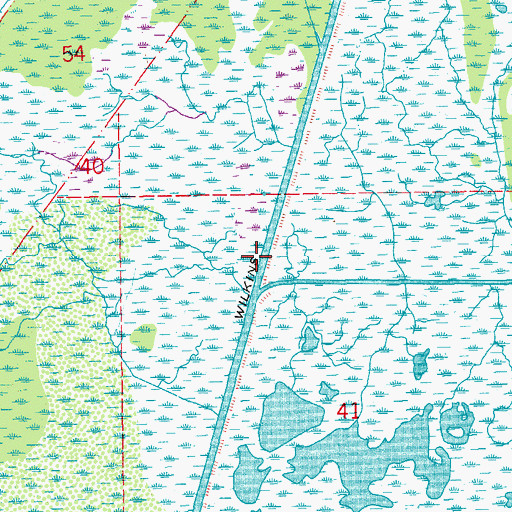 Topographic Map of Bayou Jack Canal, LA