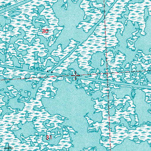 Topographic Map of William Canal, LA