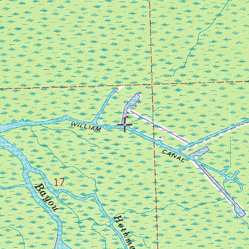 Topographic Map of William Canal, LA