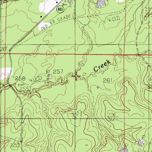 Topographic Map of Williams Creek, LA