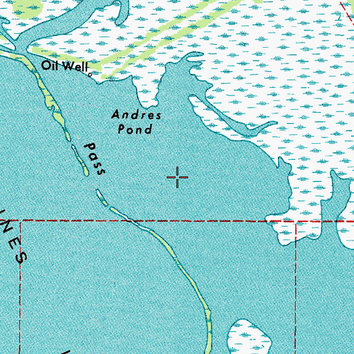 Topographic Map of Williams Pass (historical), LA